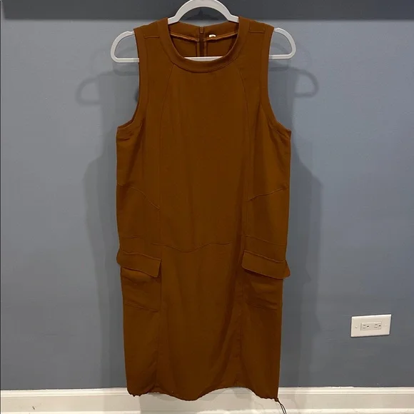Lululemon Pocketed Drop-Waist Midi Dress in Copper Brown Size 10